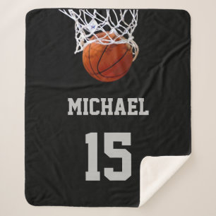 Couverture Sherpa Basket-ball Votre nom
