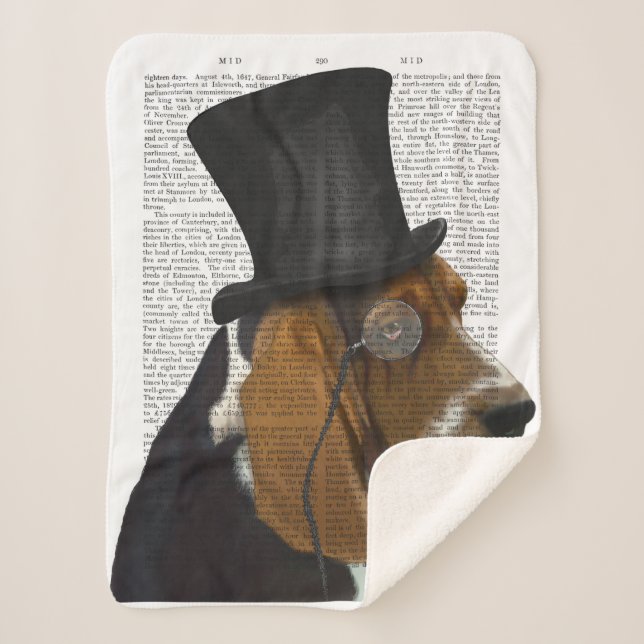 Couverture Sherpa Basset Hound, Hound officiel et Casquette (Devant)