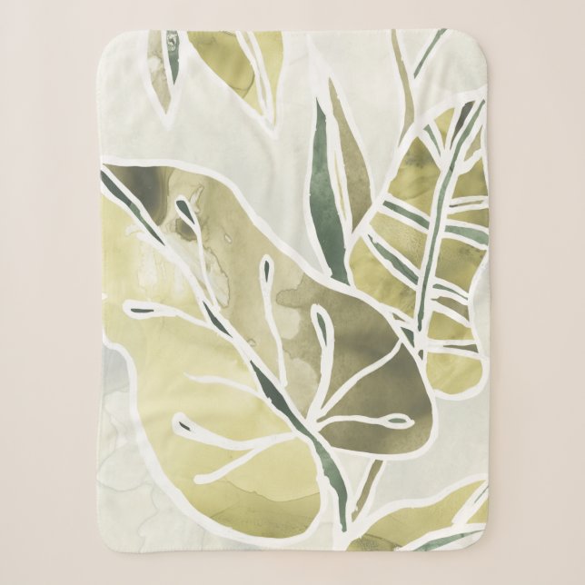 Couverture Sherpa Batik Feuille (Devant)