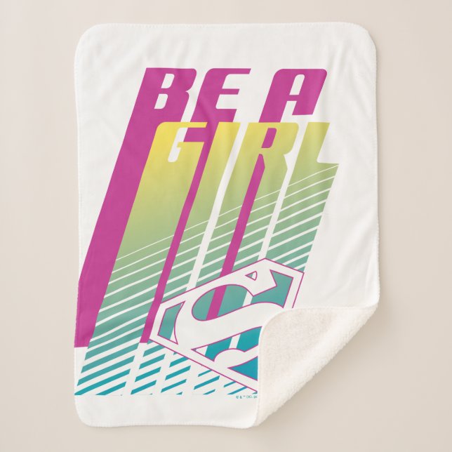 Couverture Sherpa "Be A Girl" Supergirl Graphic (Devant)