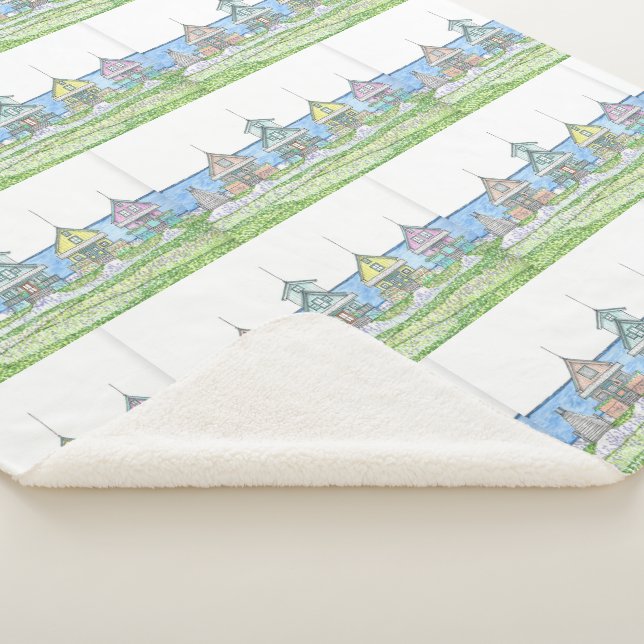Couverture Sherpa Beach Cottage Sherpa Blanket (3/4)