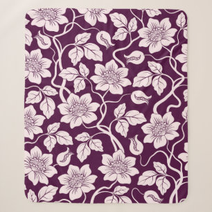 Couverture Sherpa Beau Arrière - plan Floral