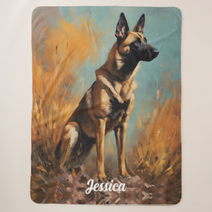 Couverture Sherpa Beau Malinois allemand