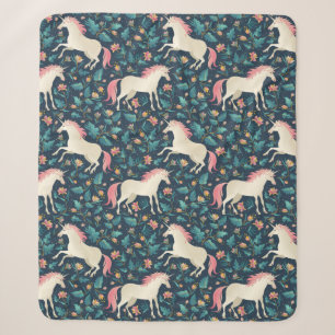 Couverture Sherpa Beau motif magique de licorne