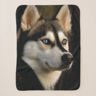 Couverture Sherpa Beau Oreiller Husky Lrow