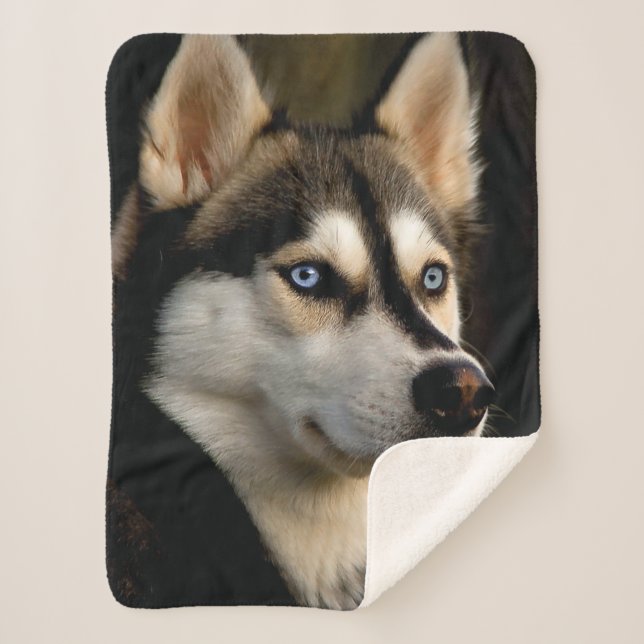 Couverture Sherpa Beau Oreiller Husky Lrow (Devant)