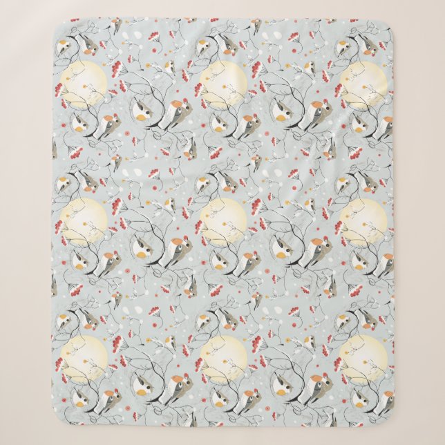 Couverture Sherpa Beaux oiseaux d'hiver (Devant)