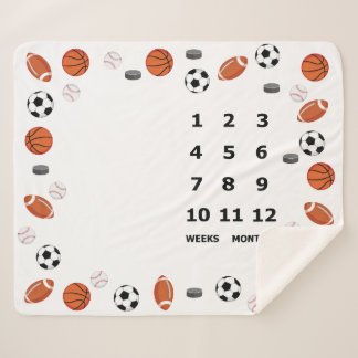 Couverture Sherpa Bébé Jalon Blanche Sports Design