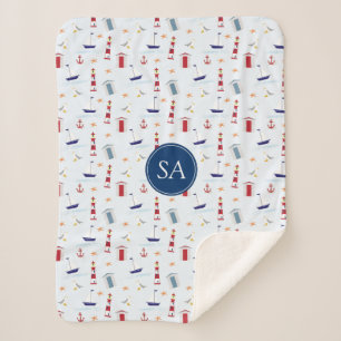 Couverture Sherpa Bébé Marin Tendance