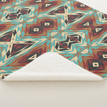Beige Rouge Brown Aqua Bleu Vert Black Tribal Art