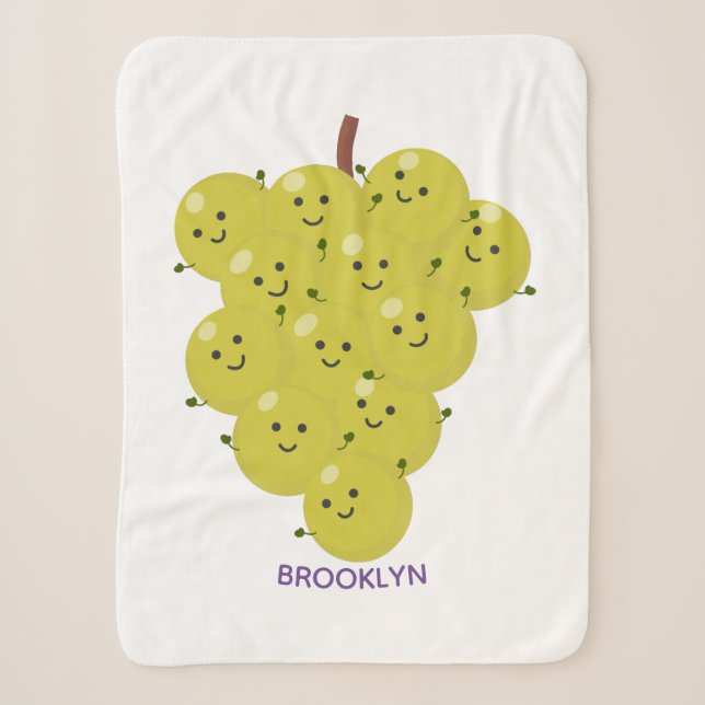 Couverture Sherpa Belle bande de raisins amusante illustration (Devant)