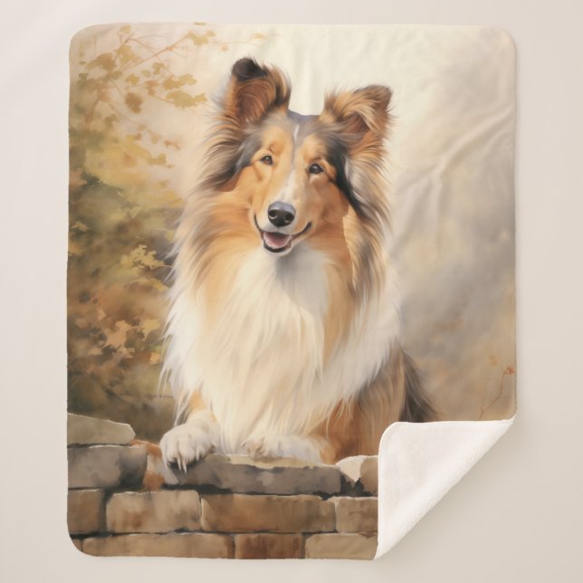 Couverture Sherpa Belle Collie (Devant)