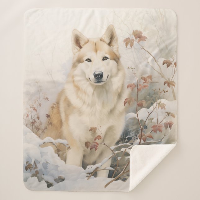 Couverture Sherpa Belle Sable Husky (Devant)