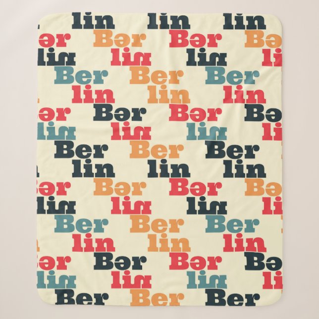Couverture Sherpa Berlin creative pattern. (Devant)
