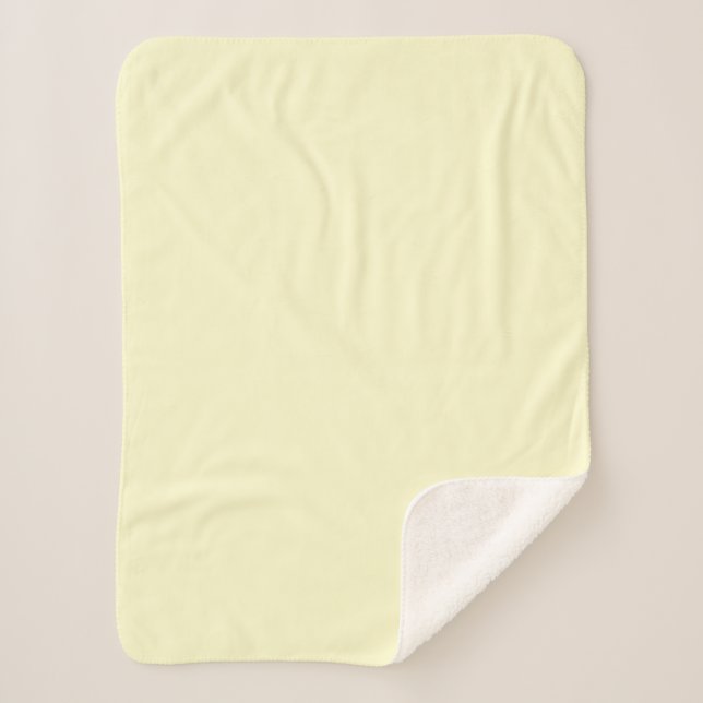 Couverture Sherpa Beurre jaune uni | Classic Elegant (Devant)