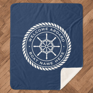 Couverture Sherpa Bienvenue à bord du nom de bateau roue du bateau n