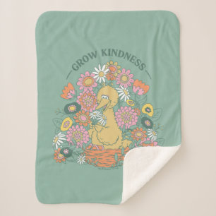 Couverture Sherpa Big Bird   Grow Kindness Floral Graphic