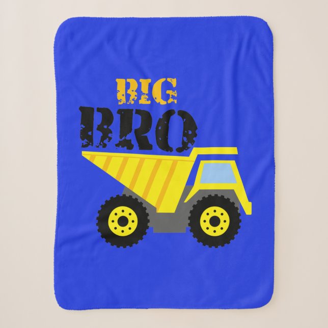 Couverture Sherpa Big Bro Construction Camion à vidange jaune (Devant)