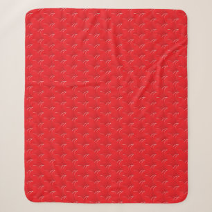 Couverture Sherpa Big Red Hearts motif Love Valentine's day