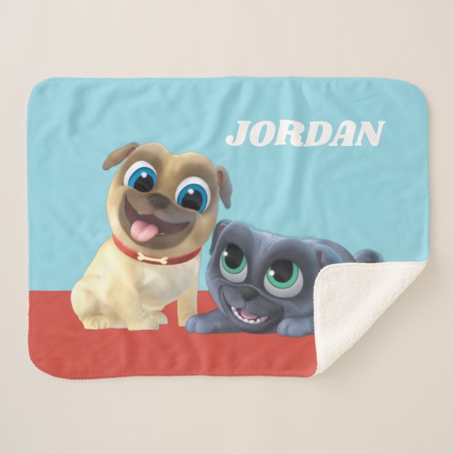 Couverture Sherpa Bingo et Rolly | Woof & Roll (Devant (Horizontal))