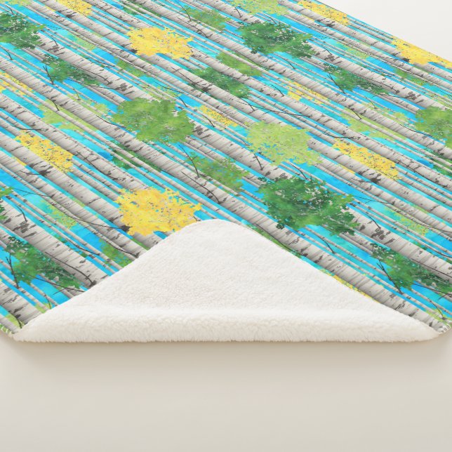 Couverture Sherpa Birch Tree (3/4)