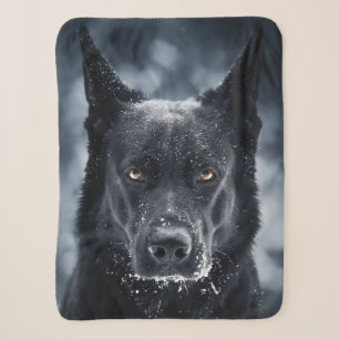 Couverture Sherpa Black German Shepherd