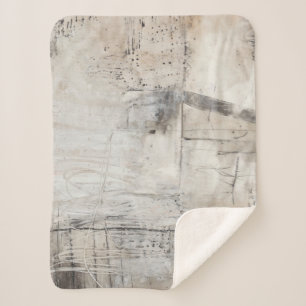 Couverture Sherpa Blanc noir et bronze