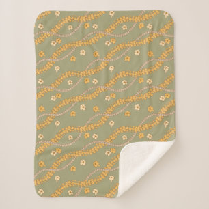 Couverture Sherpa Blanche de Puakenikeni lei