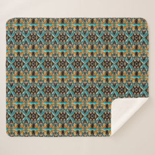 Couverture Sherpa Blanche Sherpa avec design aux couleurs des Bahama