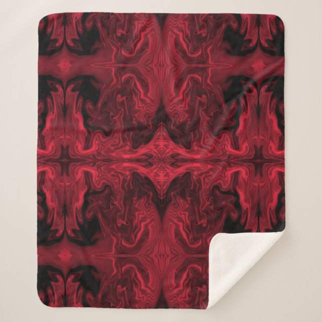Couverture Sherpa Blanche Sherpa Fumée Rouge (Devant)