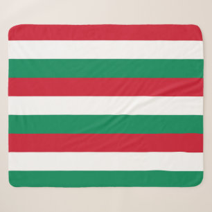 Couverture Sherpa Blanche Sherpa patriotique avec drapeau de la Hong