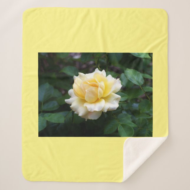 Couverture Sherpa Blanche Sherpa Rose Jaune (Devant)