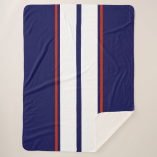 Couverture Sherpa Bleu, blanc et rouge Classy