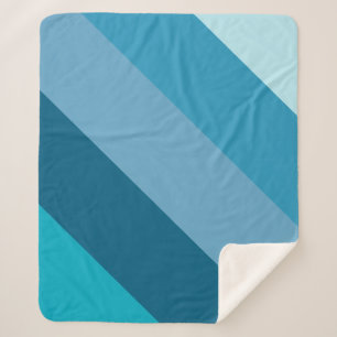Couverture Sherpa Bleu Et Turquoise
