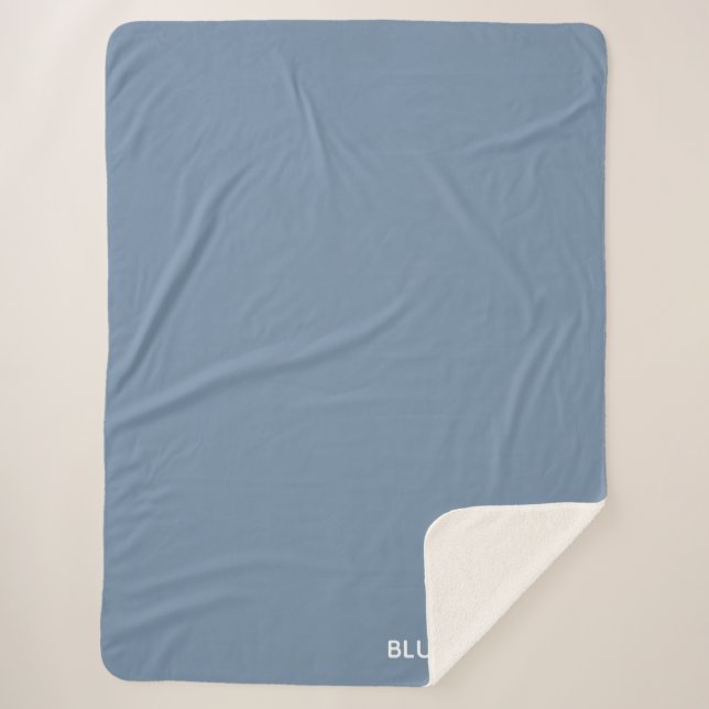 Couverture Sherpa Blue Crane bleu color (Devant)