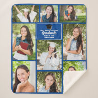 Blue Graduate Photo Collage Moderne Graduation Cad