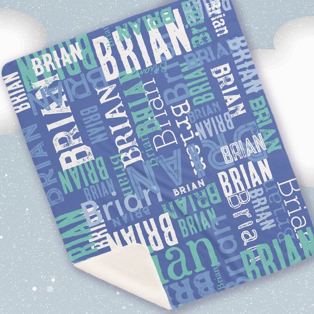 Couverture Sherpa Blue Hues Sherpa Blanket (Créateur téléchargé)