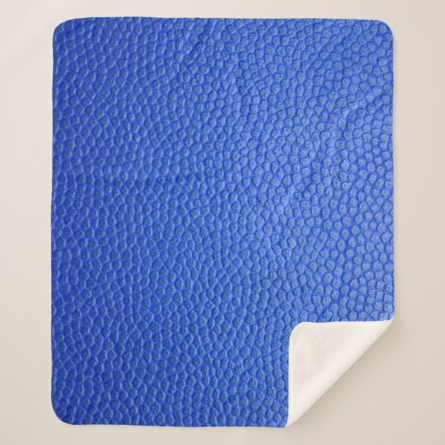 Couverture Sherpa Blue leather skin texture skin (Devant)