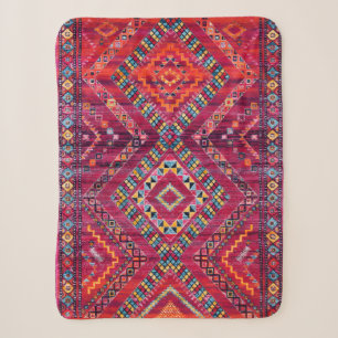 Couverture Sherpa Blush Bazaar : Héritage Marocain Rose Elégance
