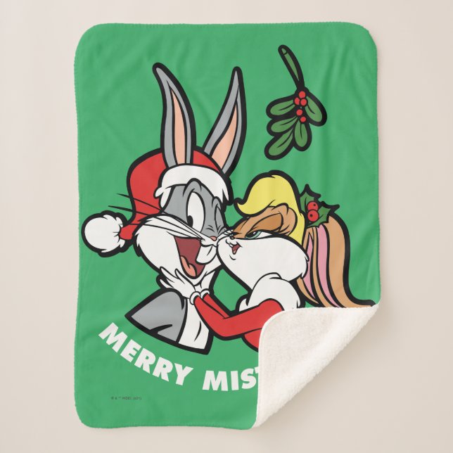 Couverture Sherpa BOGS BUNNY™ & Lola "Merry Mistletoe" (Devant)