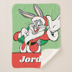 Couverture Sherpa BOGS BUNNY™ Père Noël Waving