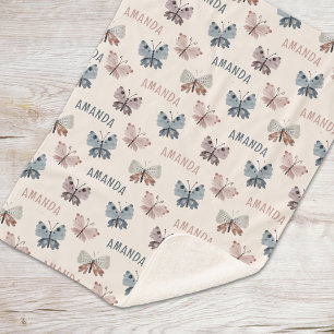 Couverture Sherpa Boho Butterfly Fun cadeau pour les enfants avec no