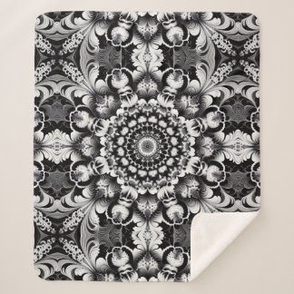 Couverture Sherpa Bonheur en noir et blanc