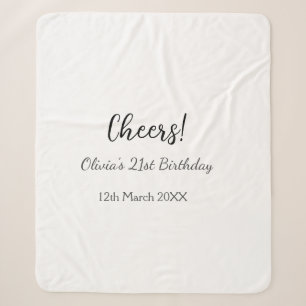 Couverture Sherpa Bonjour 21e anniversaire ajouter nom date simple m