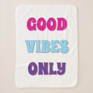 Couverture Sherpa 'Bonne Vibes Seulement'