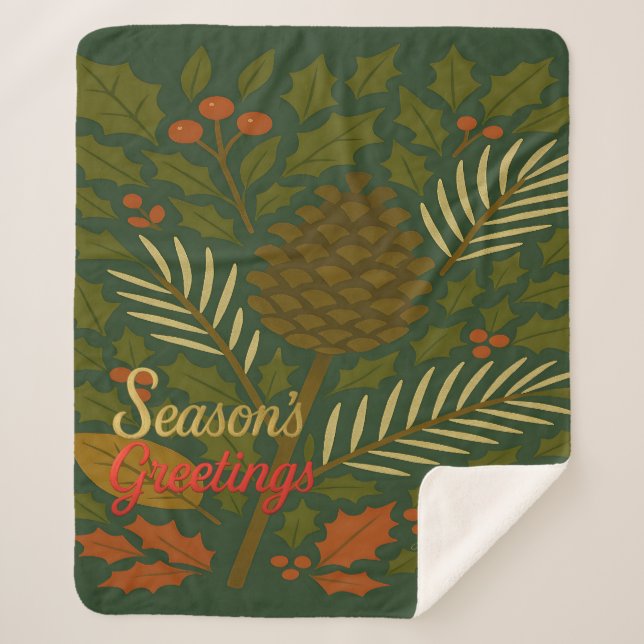 Couverture Sherpa Bonnes Fêtes d'automne et d'hiver (Devant)