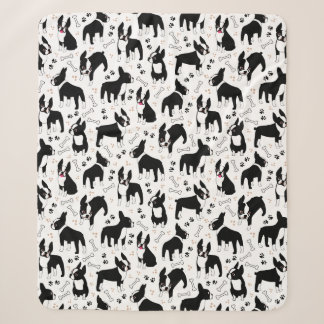 Couverture Sherpa Boston Terrier Playtime Cute Dogs