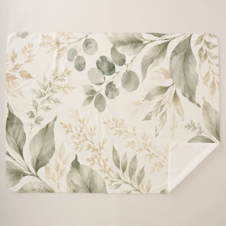 Couverture sherpa botanique Sage Meadow