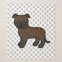 Bouledogue Cartoonique Staffordshire Bringé