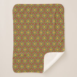 Couverture Sherpa Bourgogne jaune